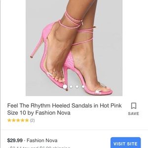 Hot pink snakeskin heels